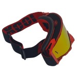 Ski, snowboard, motorcycling, cycling goggles, unisex, bright red frame, multicolor lens, O11RBMN